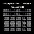 thumbnail image 5 of 24 peines de 24 pines, 8 pines y 6 pines para cables de alimentación de PC de 3,0 a 3,6 mm (transparente), 5 of 5