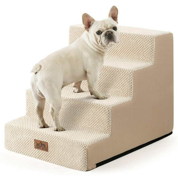 Escalera para perros COZY KISS de 4 niveles antideslizante beige 45 x 60 x 45 cm