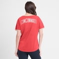 thumbnail image 5 of Women's Fanatics Red Cincinnati Reds Binge Worthy Stadium Slub V-Neck T-Shirt, 5 of 5