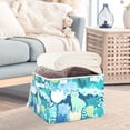 thumbnail image 3 of Yayeee Collapsible Cube Storage Bin with Lid Fabric Closet Decorative Basket with Handles, Vibrant Cat Pattern, 3 of 7