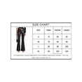 thumbnail image 5 of KOMOO Women Faux Leather Pants High Waist Straight Wide Leg PU Legging Flared Zipper Trousers, 5 of 9