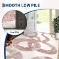 thumbnail image 6 of Hasoo 8' x 10' Modern Washable Indoor Rug for Dining Room Soft Abstract Geometric Line Area Rug Non Slip Stain Resistant Pink Carpet, 6 of 6