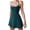 #481-Blue, variant on Women's Casual Mini Dress Sleeveless Solid Color Slip Dress with Adjustable Hem Spaghetti Strap Backless Summer Ruffle Gift