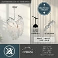 thumbnail image 4 of Isabel 4L Satin Nickel Coastal Glam Pendant Chandelier Light with Capiz Shells and Crystal, 4 of 13
