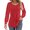 Red, variant on Blouses for Women Pleated Long Sleeve Shirts Crew Neck Dressy Casual Tunic Tops