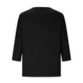thumbnail image 5 of Jewelreauty Elbow Length Tops for Women Casual Crewneck Basic Tee Shirts Summer Loose Going Out Blouses (XL, Black), 5 of 7