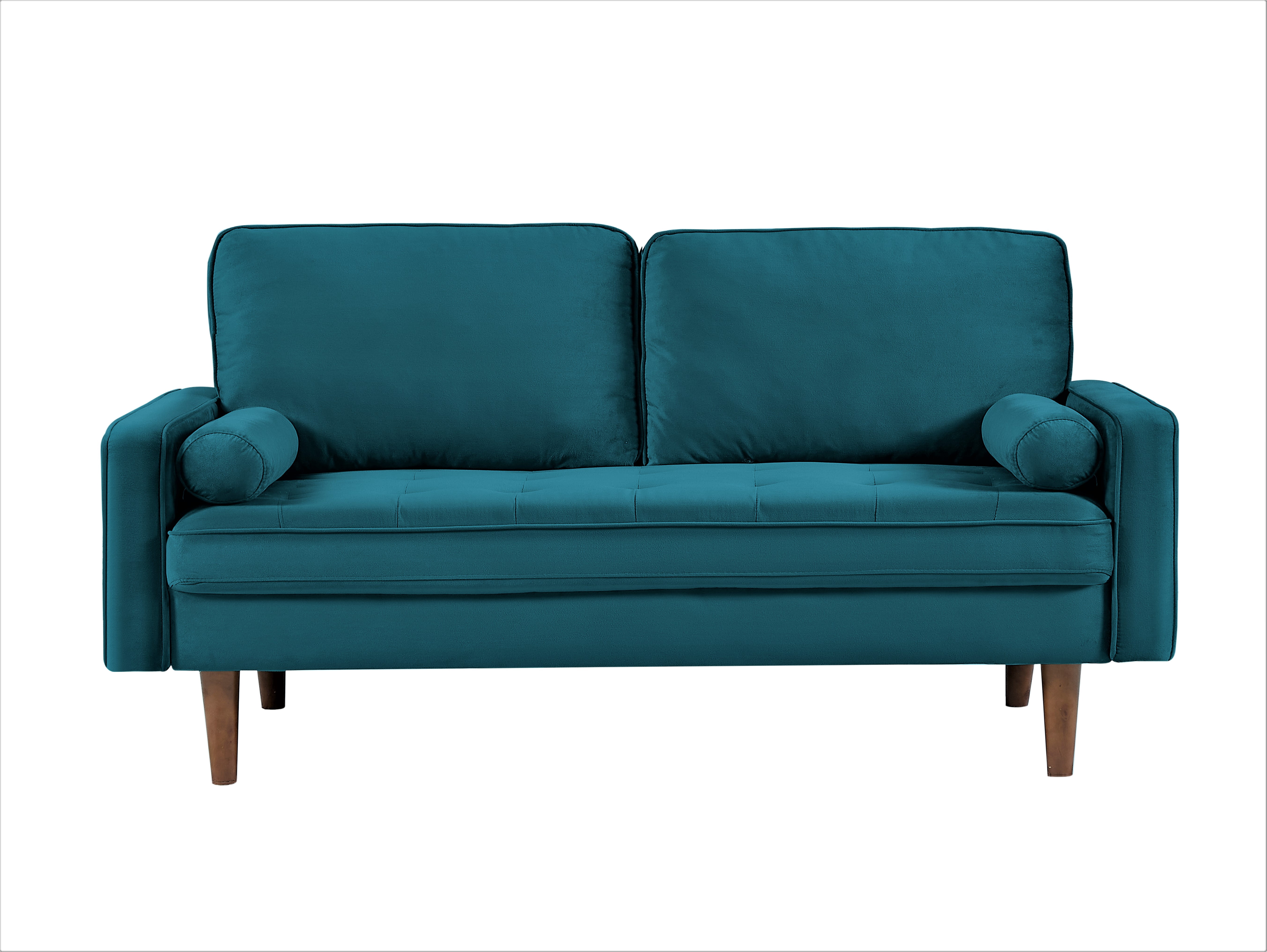 Uspridefurniture Monahan 58''W Velvet Tufted Loveseat, Greenish Blue