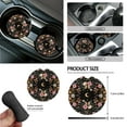 thumbnail image 6 of KUIFORTI Butterfly Car Seat Covers Full Set for Women Floral Steering Wheel Cover+Seat Belt Cover Pad+Trash Bag+Rearview Mirror Cover+Coasters+Car Vent Storage Organizer+Key Chain, 6 of 7