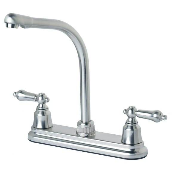 RV/Mobile Home Single Handle High Rise Kitchen Faucet Stainless Steel Finish