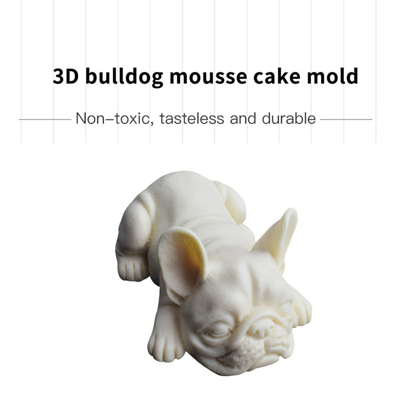 1pc White Silicone Mold For Cute Teddy Dog Candle, Plaster Ornament, Baking  Tool, Cake Mold