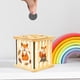 thumbnail image 5 of Organizador de alcancía de madera, adorno de escritorio, caja de ahorro de dinero, alcancía cuadrada para graduación, adultos, niños, recuerdo de Zorra, 5 of 8