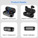 thumbnail image 3 of Audifonos inalámbricos, Bluetooth 5.0/Control táctil con estuche de carga Mic 400mAh Eccomum Negro, 3 of 7