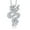 Silver, variant on 18K Yellow Gold Plated Sterling Silver White Moissanite Dragon Pendant Necklace for Women | 1 inch Pendant with 18 inch Chain