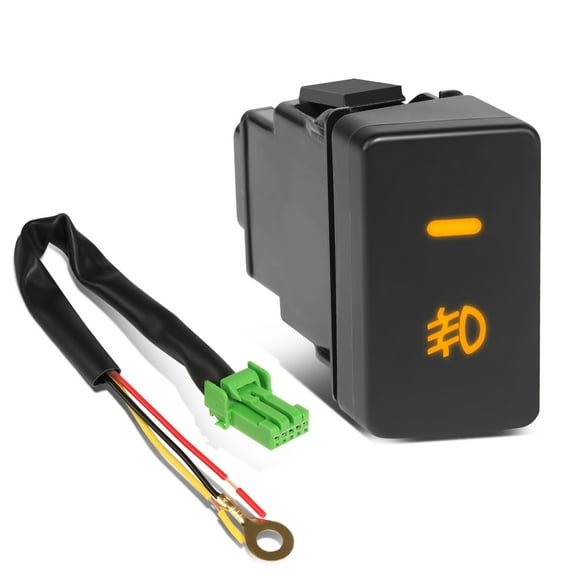 DNA Motoring FLSW-017 For 2014-2016 Honda Odyssey OE Style Dash Mounted Fog Light Lamp Switch with Wiring Harness