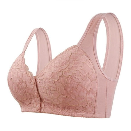 T-Shirt Bras for Women No Underwire Bra Feature V-Neck Nursing Bra Style W-1784 Pinks 56