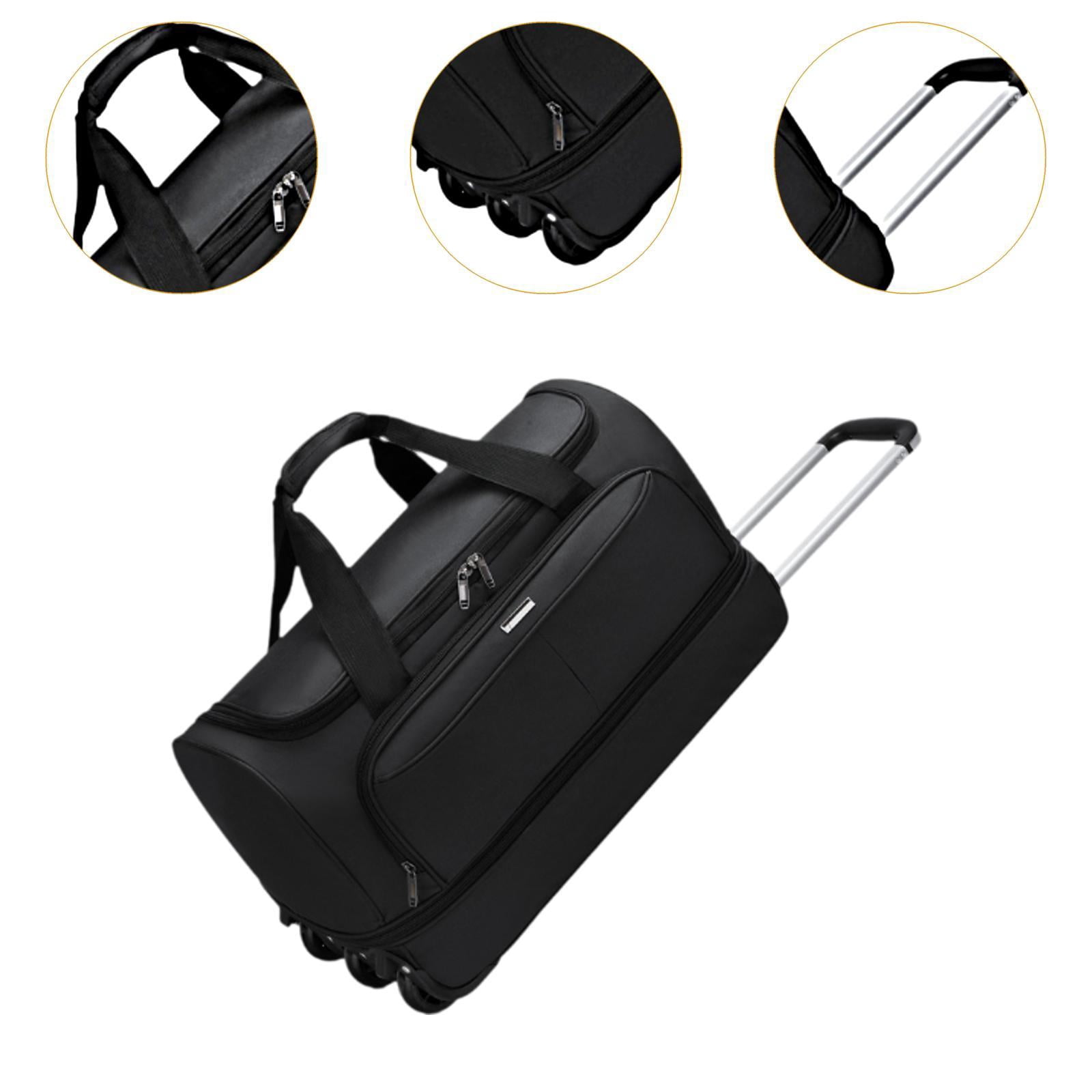 LeeQinersw Duffel Bag with Wheels Carrying Bag Handbag Suitcase for Travel Picnic Beach L