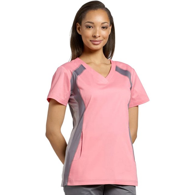 Allure by White Cross Women's V-Neck Side Panel Solid Scrub Top