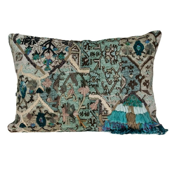 Parkland Collection Adya 20x14" Bohemian Fabric Throw Pillow in Multi-Color
