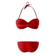 thumbnail image 4 of Women Bikinis Strapless Push Up Padded High Waisted Bottoms Sexy Swimsuit Two Piece Suits Matching Bathing Suits, 4 of 5