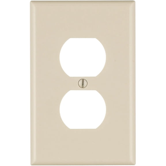 Leviton 80503-A Almond Midway Single Gang Duplex Receptacle Wall Plate