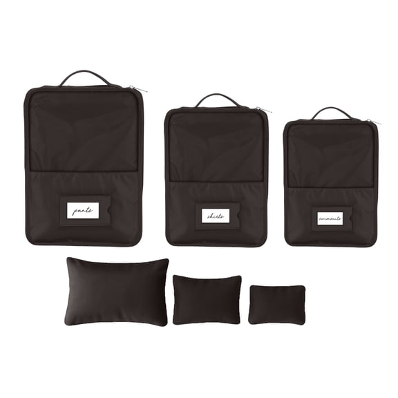 Ruby   Cash 6 Piece Deluxe Packing Cube Set in Espresso