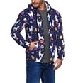 thumbnail image 3 of Zip Up Hoodies for Men - Cute Alpaca Starry Sky Planet Long Sleeve Comfrt Men'S Fashion Hoodies & Sweatshirts, Jackets for Men Hoodies Pullover Clothing Clothes with Pouch, 3 of 5