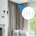 thumbnail image 4 of Plastic Shower Curtain Hooks, Pack of Hooks and Gliders for Bendable Curtain Track Pulley, Curtain Track Carrier Hooks, White, 4 of 4