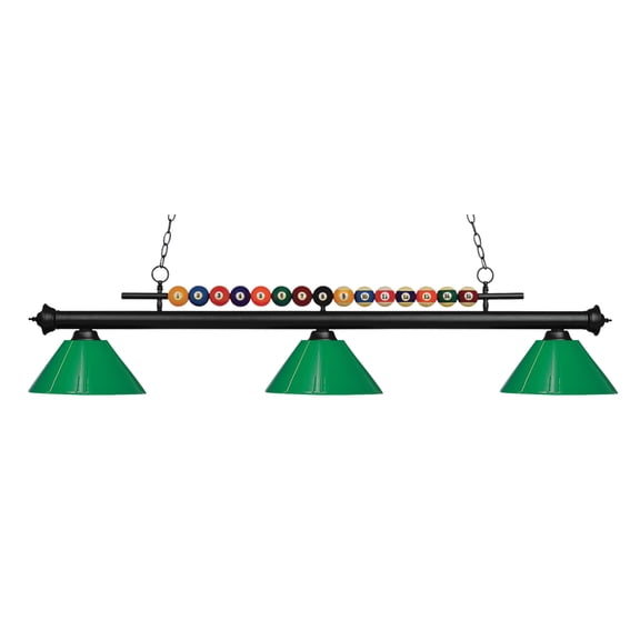 3 Light Island/Billiard In Billiard Style 16 Inches Wide By 15 Inches High Z-Lite 170Mb-Pgr