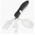 thumbnail image 3 of Juego de cubiertos y utensilios de cocina de acero inoxidable para acampar, equipo de preparación y suministros para cocinar en acampada, (negro), 3 of 5