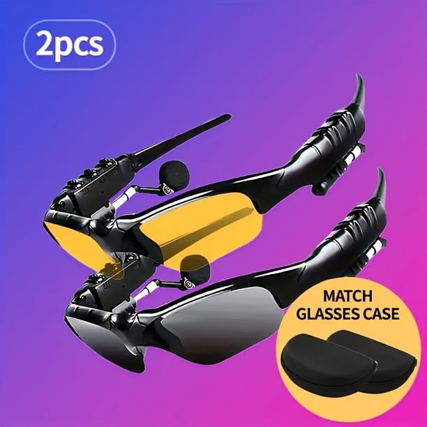 Smart Bluetooth Glasses Audio Sunglasses, Wireless Open Ear Headphones with Mic, Hands-Free Calling Music for Driving Outdoor Sports