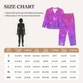 thumbnail image 5 of Uemuo Pink Purple Glitter Pattern Womens Pajama Sets,PJ Set for Women,Pajamas for Women Logo,Long Sleeve Pajama Set for Women,Soft Long Sleeve Top With Pants-Large, 5 of 9