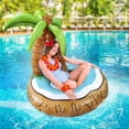 thumbnail image 6 of Floating Lounger Inflatable Coconut Tree Backrest Pool Bed with Comfortable Water Accessories, 6 of 7