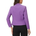 thumbnail image 4 of INSPIRE CHIC Mother's Day Women's Blazer Open Front Wear-to-Work Summer Crop Suit Jacket XL Lavender-Solid, 4 of 7