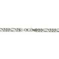thumbnail image 3 of Chaîne Figaro 5.25mm Plaquée Rhodium (Poids : 9.05 Grammes, Longueur : 8 Pouces), 3 of 4