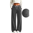 thumbnail image 3 of Women's Straight Leg Sweatpants Athletic Joggers with Pockets Casual Winter Lounge Travel Pants Fashion Outfits, 3 of 8