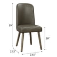 thumbnail image 6 of Dining Chairs Grey and Grey Oak Upholstered Back Side Chairs (Set of 2),Wooden Dining Chairs, 6 of 6