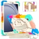 thumbnail image 2 of Funda Resistente a Golpes para Samsung Galaxy Tab A9+, Silicona Anti-caída + Funda Protectora de Capa de PC con Asa Giratoria de 360°, Soporte, Correa para el Hombro, Colorida, para Galaxy Tab A9+, 2 of 8