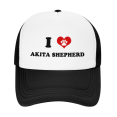 thumbnail image 2 of I Heart Akita Shepherd Dog Love Pets Funny Trucker Hat Baseball Cap Unisex, 2 of 5