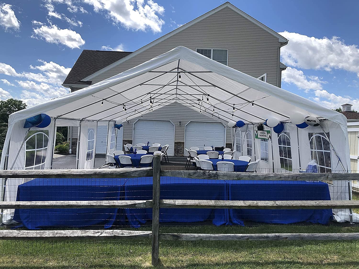 Quictent 20'x 32' Upgraded Galvanized Heavy Duty Gazebo Party Tent Wedding  Canopy Carport Shelter with Carry Bags(20x32ft, White) 