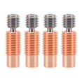 thumbnail image 2 of 4pcs All Metal Heatbreak, Copper Alloy Extruder Throat Tube with Clear Threads, Professional 3D Printer Heatbreak, 2 of 8