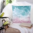 thumbnail image 3 of Pink Turquoise Ombre 18x18 Pillow Covers Set of 2, Abstract Beach Waves Gradient Throw Pillow Covers Decorative Couch Cushion Case, Microfiber Square Pillowcases for Bedroom Car Living Room, 3 of 7