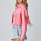thumbnail image 4 of Chaquetas vaqueras con lentejuelas y letras bolsillos chaqueta vaquera para mujer chaqueta informal atuendo diario, 4 of 7