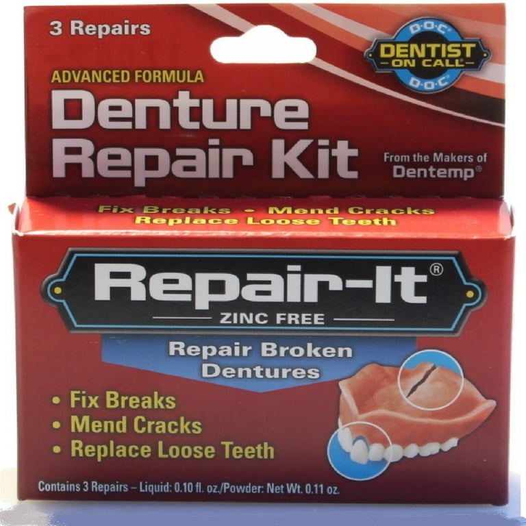 DOC Repair-It Advanced Formula Denture Repair Kit 3 ea (Pack of 2)