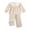 Khaki, variant on Toddler Baby Girl Clothes 18 Months Girl Fall Outfits 24 Months Girls Ruffle Long Sleeve Peter-pan Collar Plaid Top Pants 2PCS Set Pink