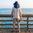 thumbnail image 6 of Outdoor UPF50+ Mesh Sun Hat Wide Brim Fishing Hat with Neck Flap Sun Hat for Men Women,One Size, 6 of 7