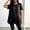 Black, variant on Plus Size Metallic Tops for Women Round Neck Short Sleeve Party Shirts Disco Blouses Sparkly Tee Top Black