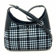 Kate Spade New York Leather Crossbody Shoulder Bag Tweed Fabric K4677 K4678 (Blue Tweed Multi)