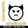 thumbnail image 2 of Angry Devil Face Emoticon Self-Inking Rubber Stamp Ink Stamper - Brown Ink - Medium 1 Inch, 2 of 7