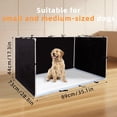 thumbnail image 6 of Dog Pee Pad Holder with High Walls - 35in X 29in X 17.3in No-Splash Indoor Potty Tray, Foldable Dog Litter Box for Dogs, 6 of 7