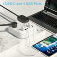 thumbnail image 5 of HITRENDS Surge Protector Power Adapters, 10FT Extension Cord, 3 AC outlets, 5 USB ports (ETL Listed), 5 of 7